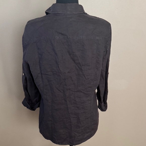 Saks Fifth Avenue Rich Brown Linen Fabric - Picture 6 of 6